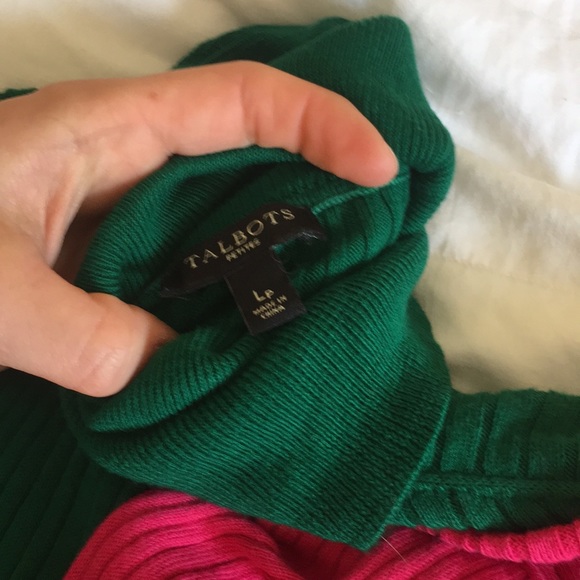 Talbots turtleneck sweaters with ribbed detail - Picture 3 of 3